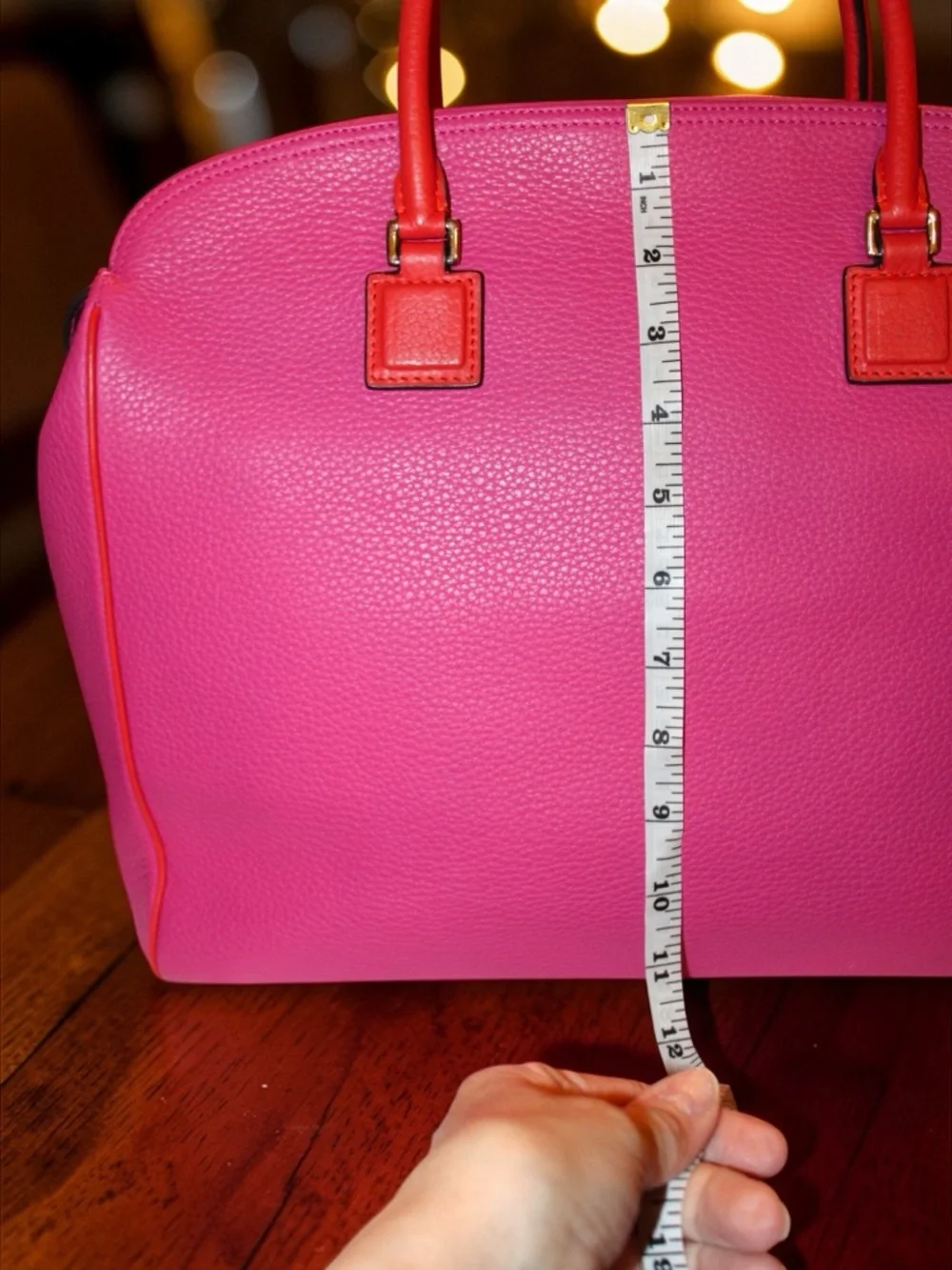 Loewe Anagram Handbag in Hot Pink and Orange Leather - Authentic - Picture 9 of 11